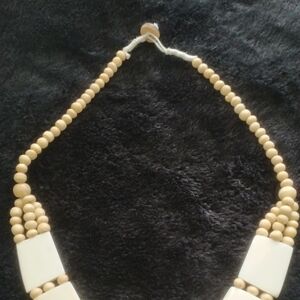 Hand Crafted sustainable Yak Bone Beaded Necklace
